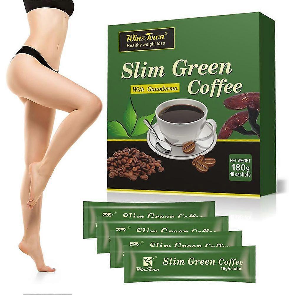 18-54pcs Green Coffee Green Slim Coffee with Ganoderma Weight-Loss Coffee for Women And Men