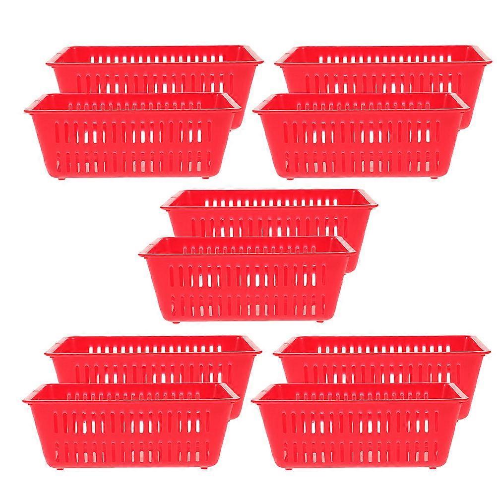 Coin Storage Plastic Basket for Coin Organization 60Pcs Red Durable Bin