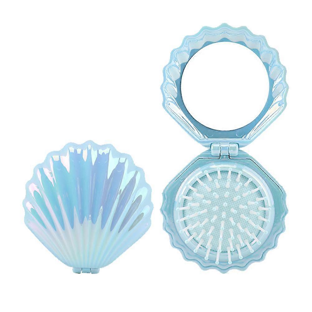 Portable Air Cushion Comb with Built-in Mirror for On-the-Go Hair Care and Styling