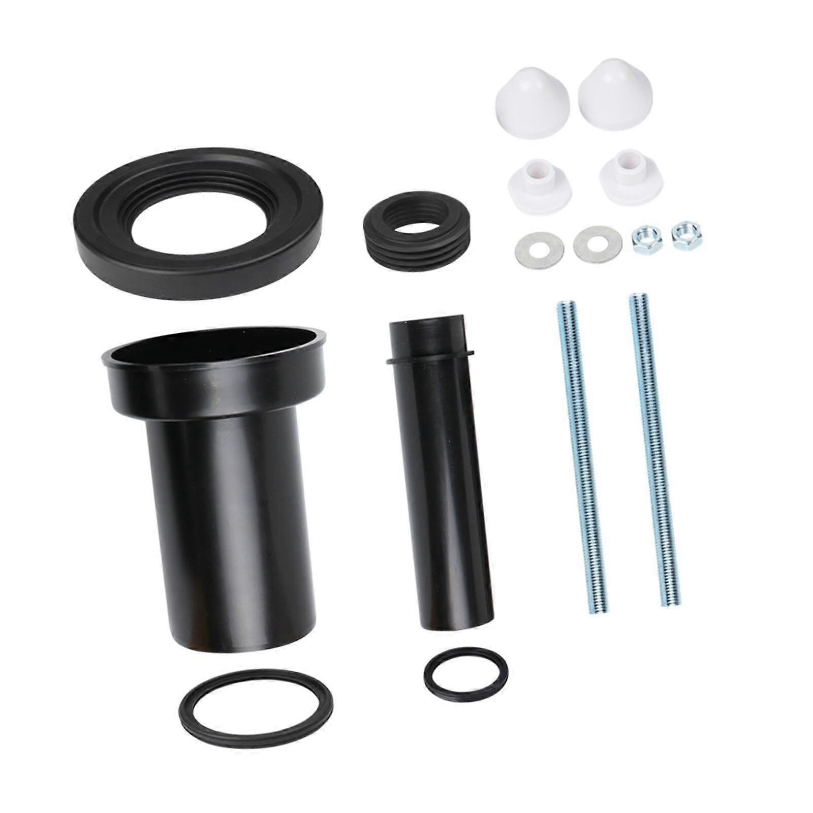 Toilet Drain Pipe Type C Toilet Tank Connector Set, Leakproof Bathroom Attachments, Flush Pipe for Home Use