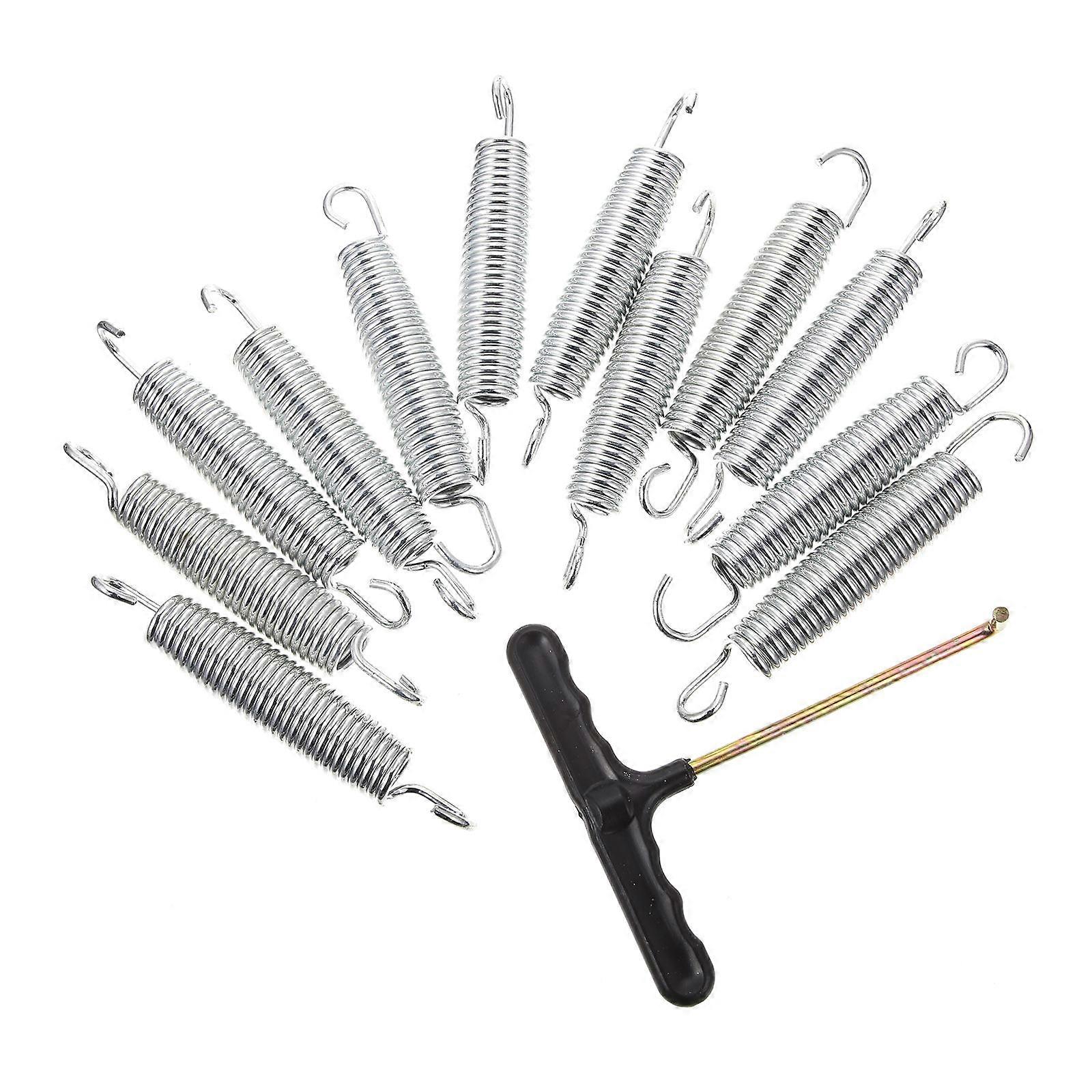 Galvanized Steel Trampoline Spring Extension Springs with Hooks 1Set