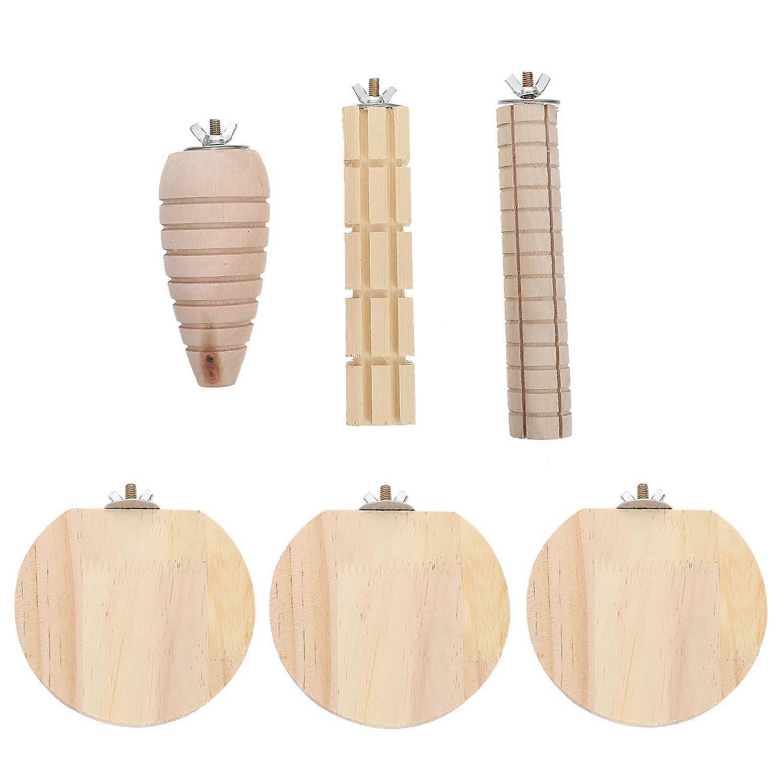 Wooden Hamster Pedals Jumping Platform for Cage Accessories 2Sets