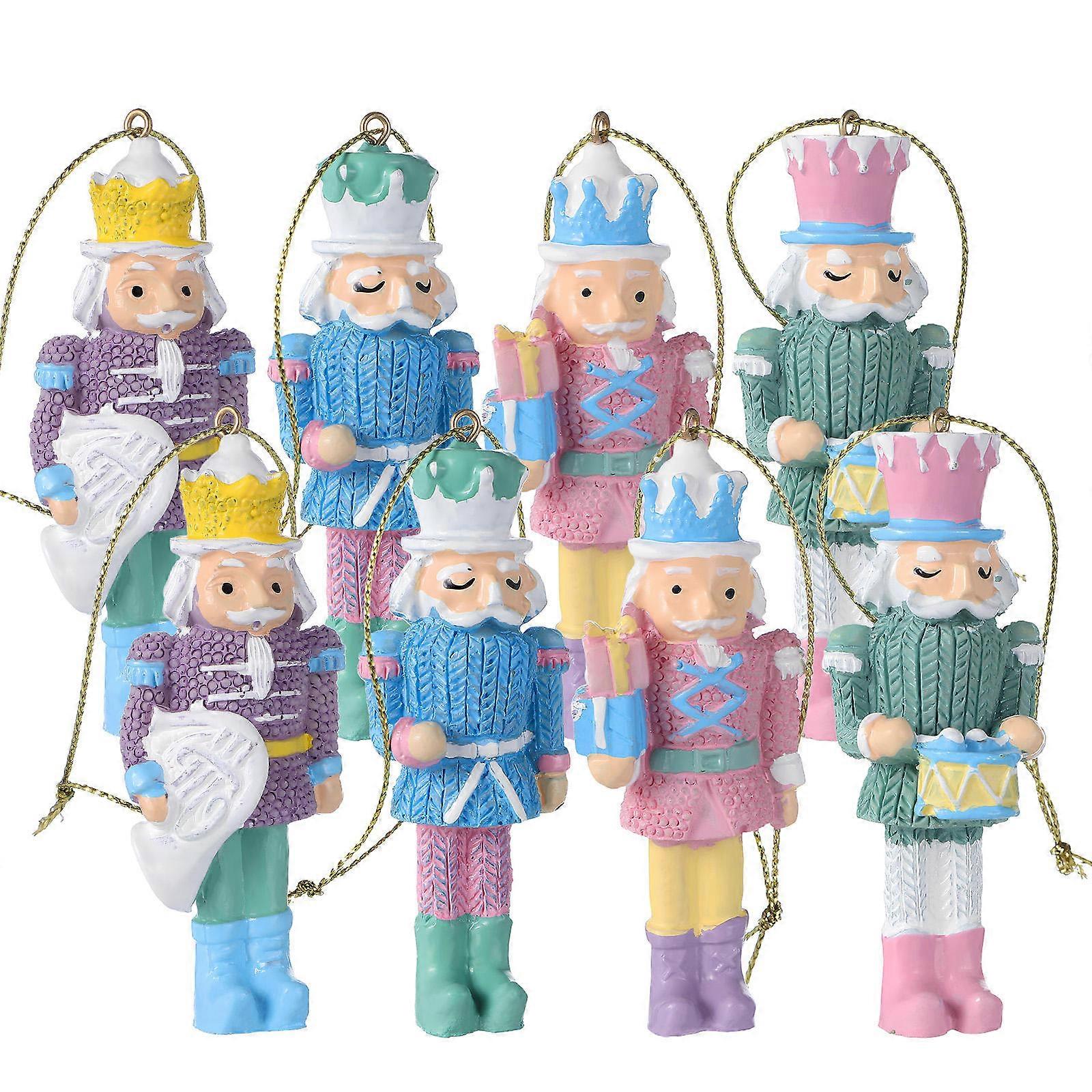 Wooden Nutcracker Figures Christmas Decoration for Hanging 24Pcs Nutcracker
