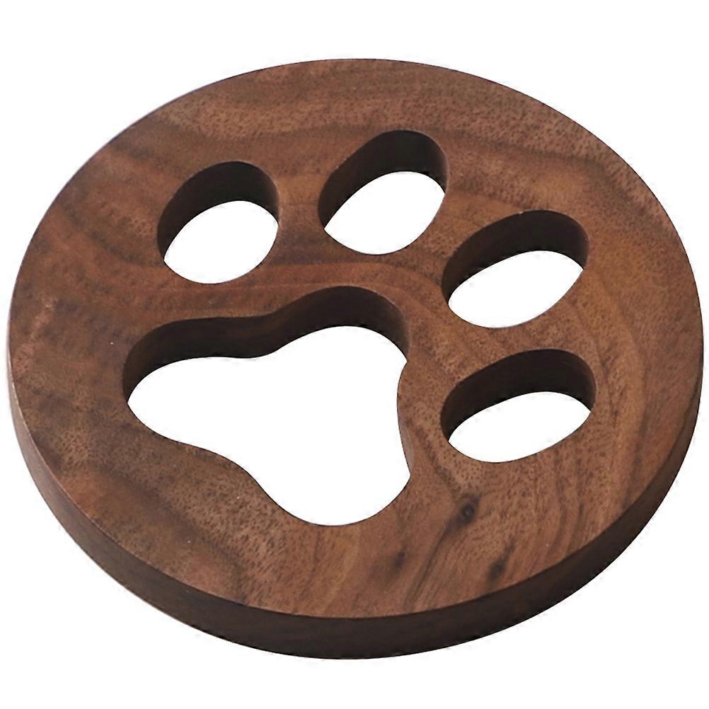 Wooden Tea Cup Mat for 3Pcs Brown Handmade Coaster Accessory