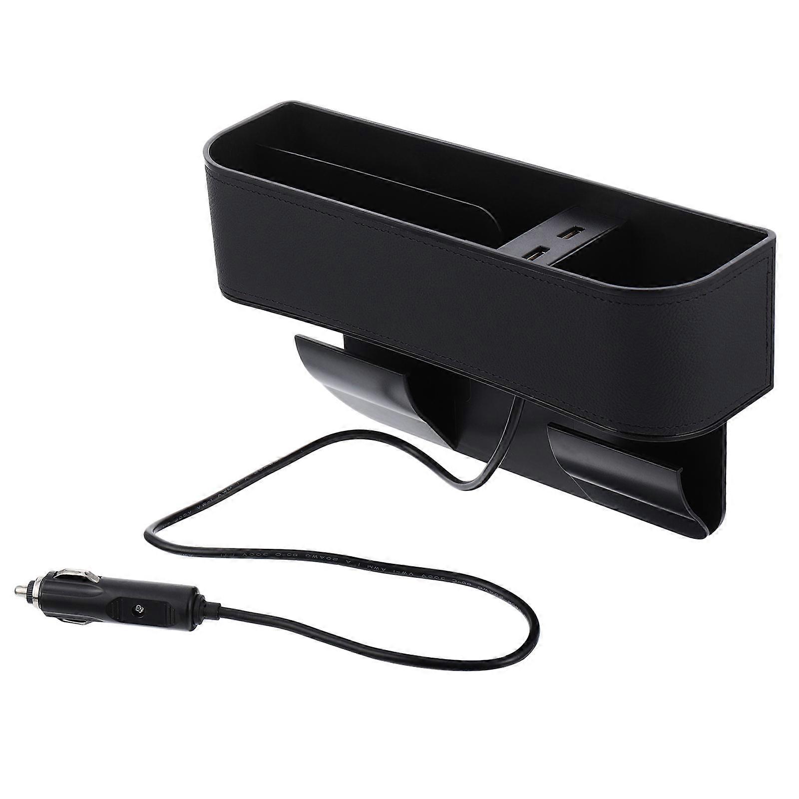 Car Seat Gap Storage Bag for USB Charging with 2Pcs Multifunctional Box