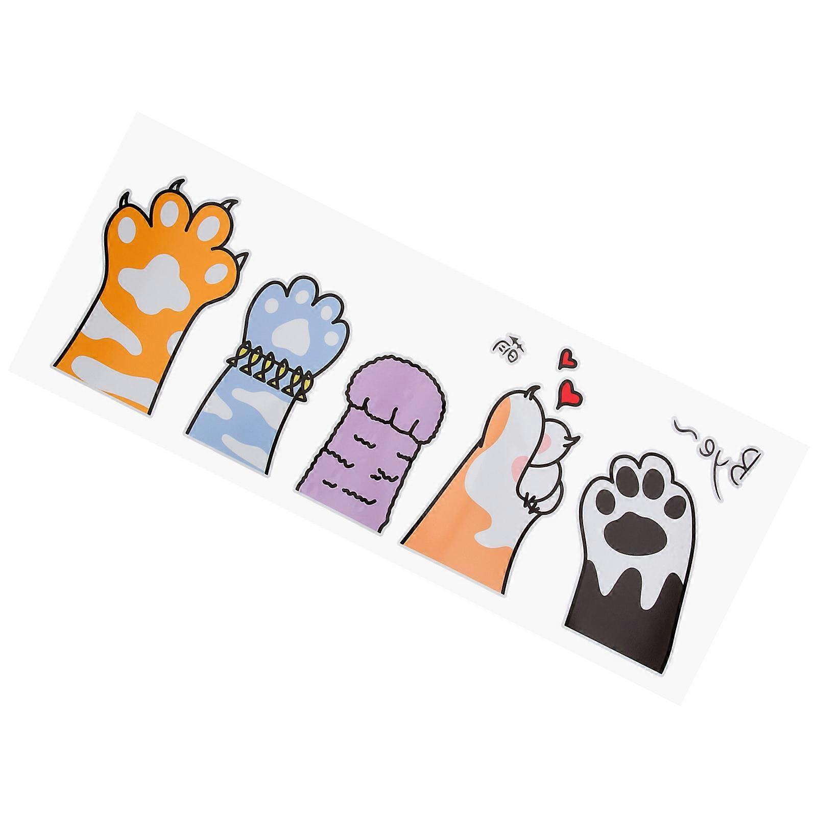 Reflective Cat Paw Vehicle Sticker Auto Decoration Decorative Car Sticker Custom Shape 3 Sheets