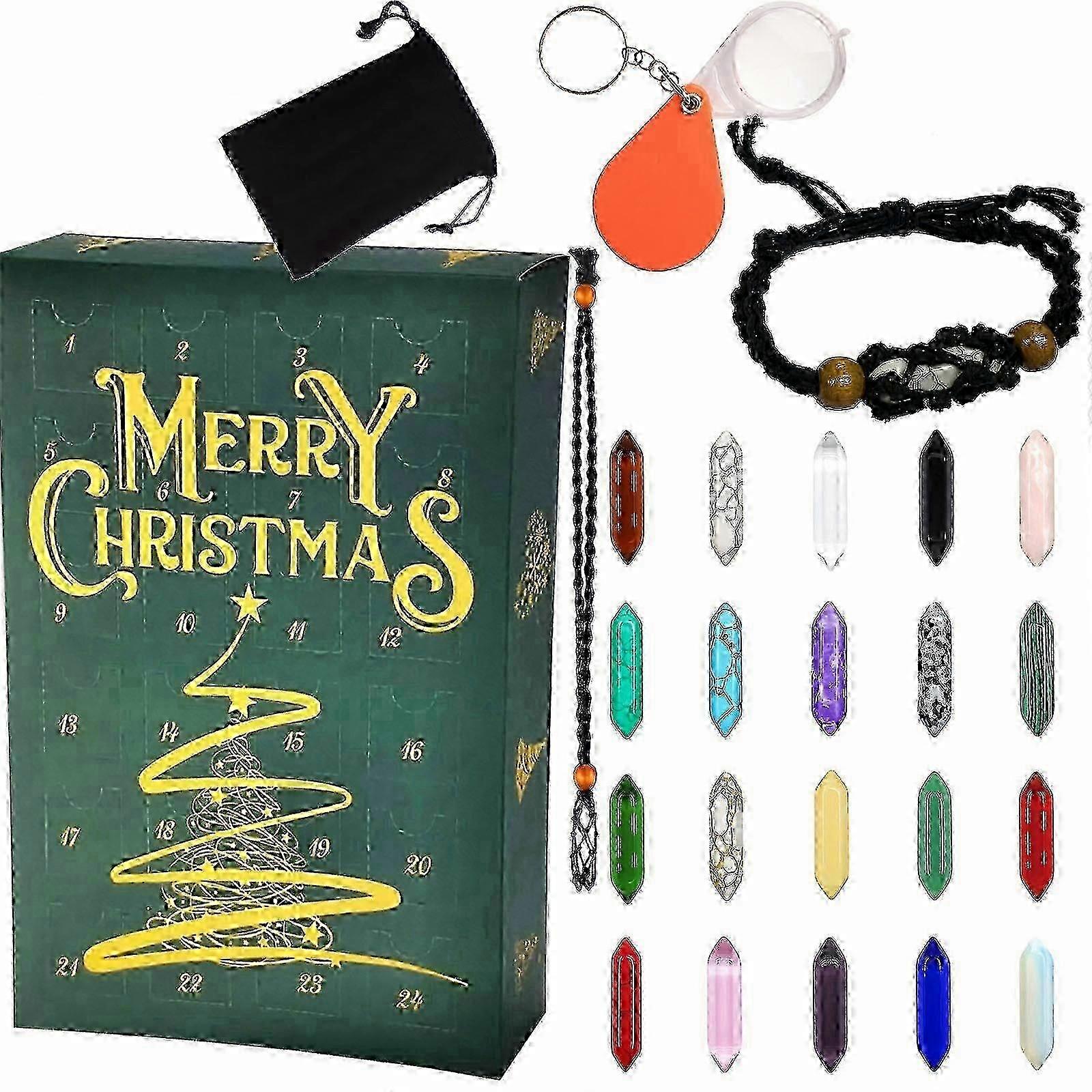 Advent Calendar 2025 Women 2025 Crystal Advent Calendar 24-Day Girl Advent Calendar Crystal Kit Crystal Necklace Advent Calendar Christmas Advent Cale