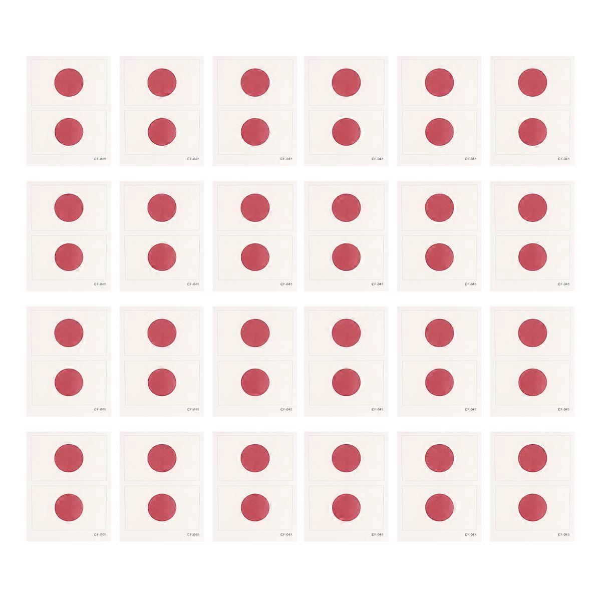 Japanese Flag Waterproof Stickers for Sports 48 Sheets Temporary
