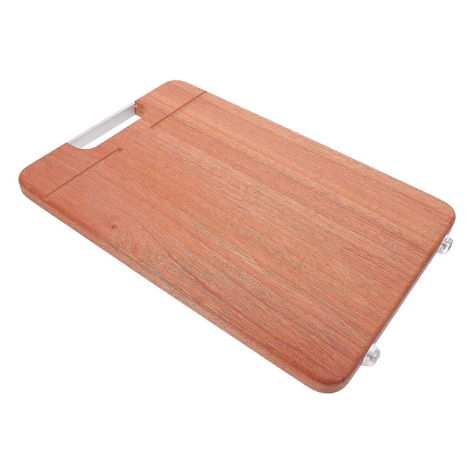 Ebony Wood Chopping Block Light Brown for Home Food Preparation with Sharpness Preservation