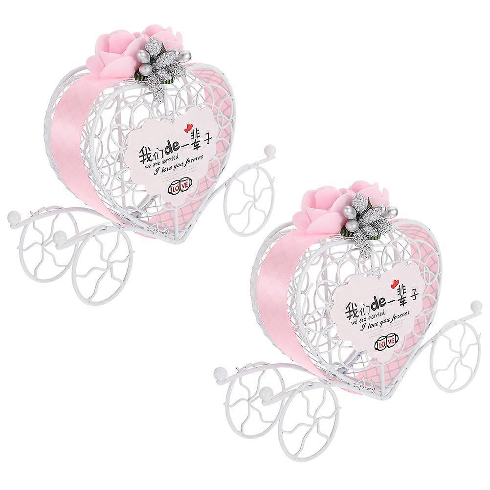 Candy Packaging Box Wedding Candy Cases for 4Pcs Carriage Style Container