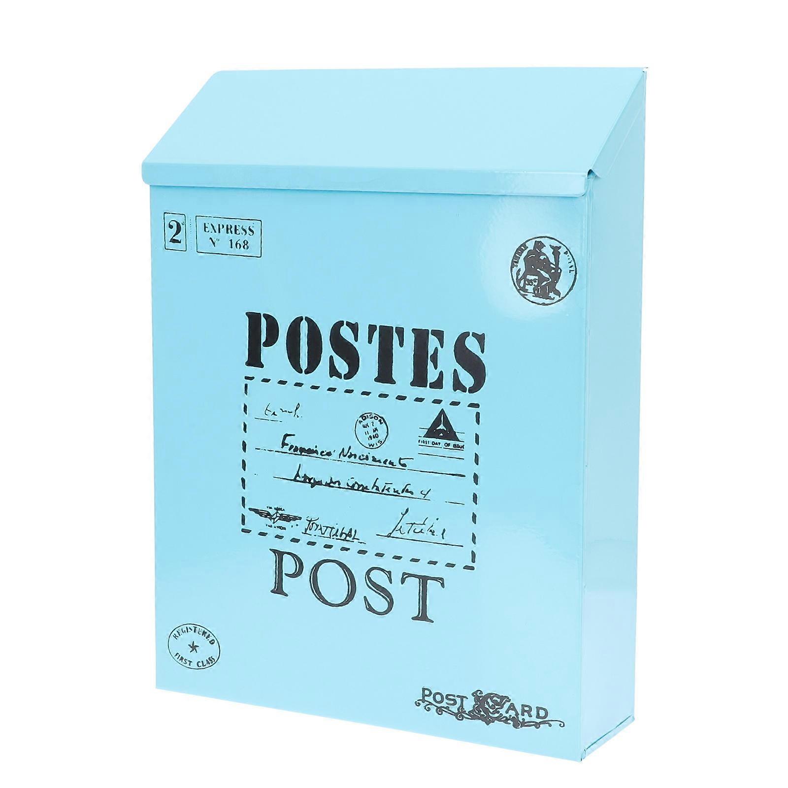 Vintage Mailbox Wall Mount Letter Box with Lock for Home Use