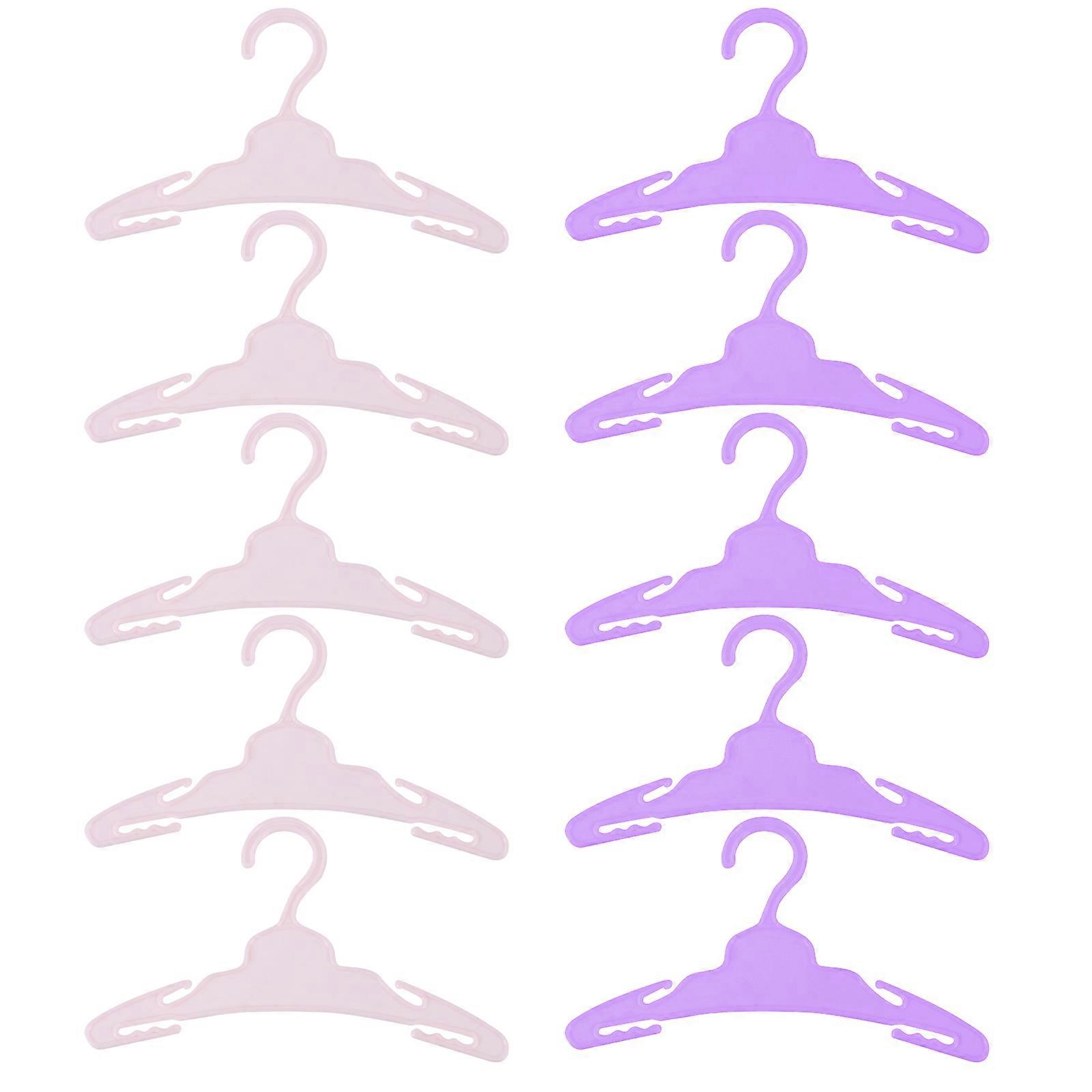 Plastic Doll Clothes Hangers Doll Clothes Rack for Hanging Use 32Pcs