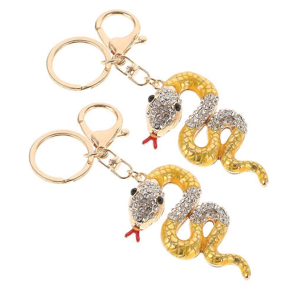 Year of The Snake Keychain Metal Keyring for Prosperity 10Pcs Collection