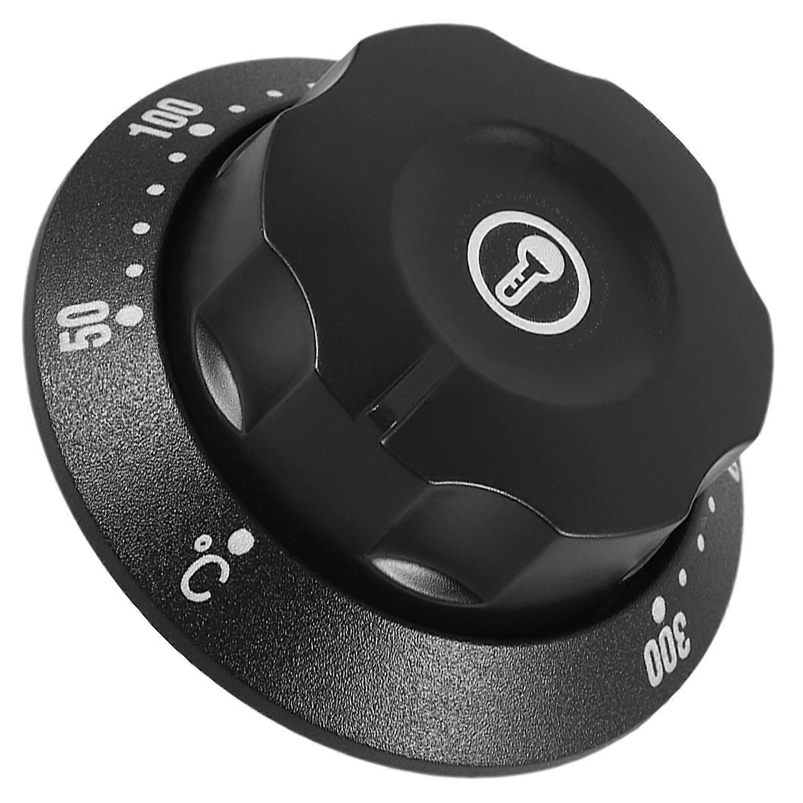 Temperature Control Knob Replacement 2Pcs For Electric Ovens Kitchen Appliances Black Durable Usage