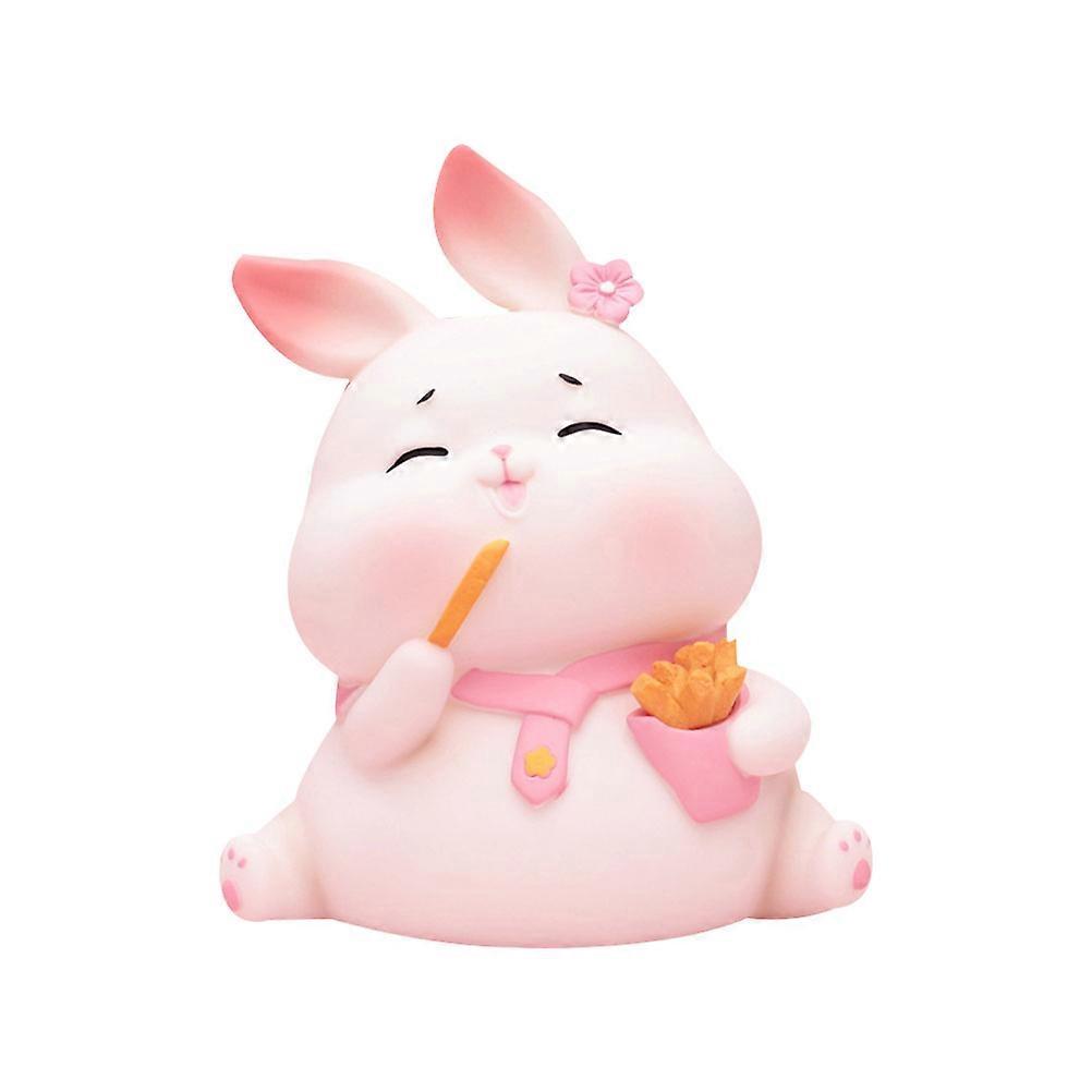 Rabbit Adornment 3Pcs Bunny Design Resin Crafts for Decoration
