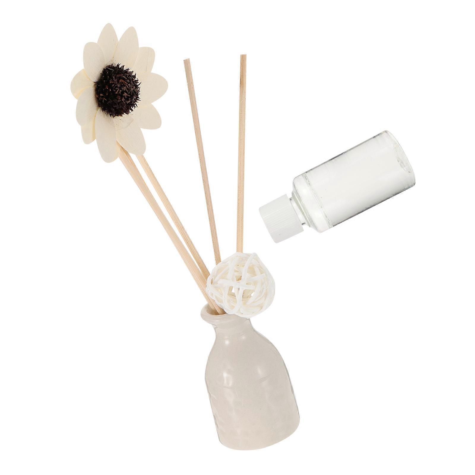 Aromatic Rattan Air Freshener Set for Indoor Use with Ceramic Material