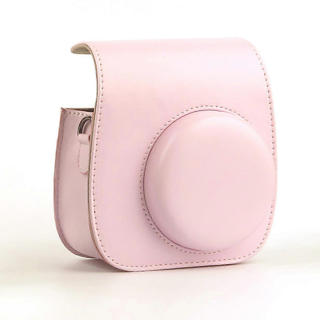 Instax Mini 12 Camera PU Leather Case, Camera Protective Bag Pink