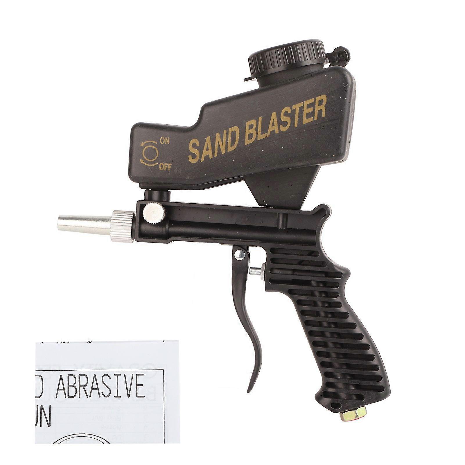 Portable Gravity Type Small Sandblasting Gun Sandblaster Car Automobile Suppliesblack