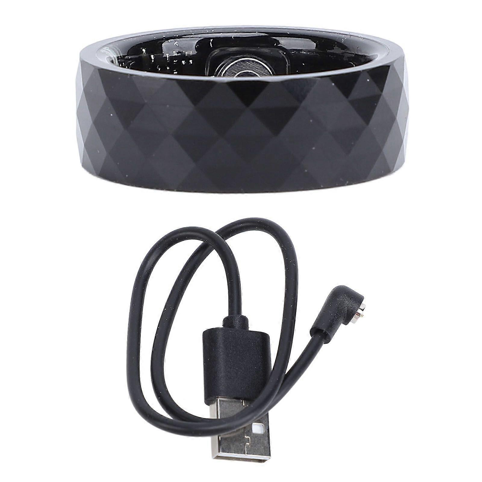 Smart Ring Sleep Tracking Waterproof Lightweight 57 Days Working Steps Kilometers Calories Recording Smart Fitness Tracker Ring for IOS for Android Bl