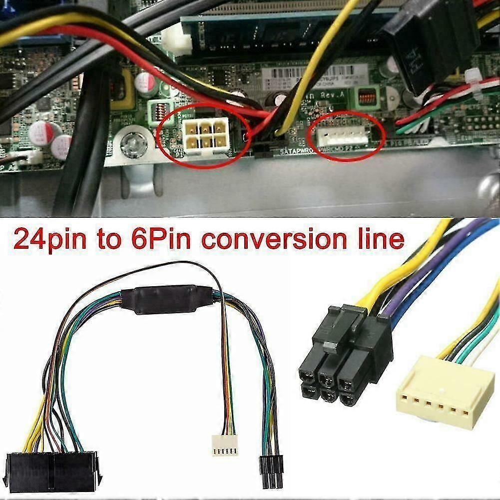Power 24pin to 6Pin Conversion Line For HP Elite 800G1 8300 8200 Tool