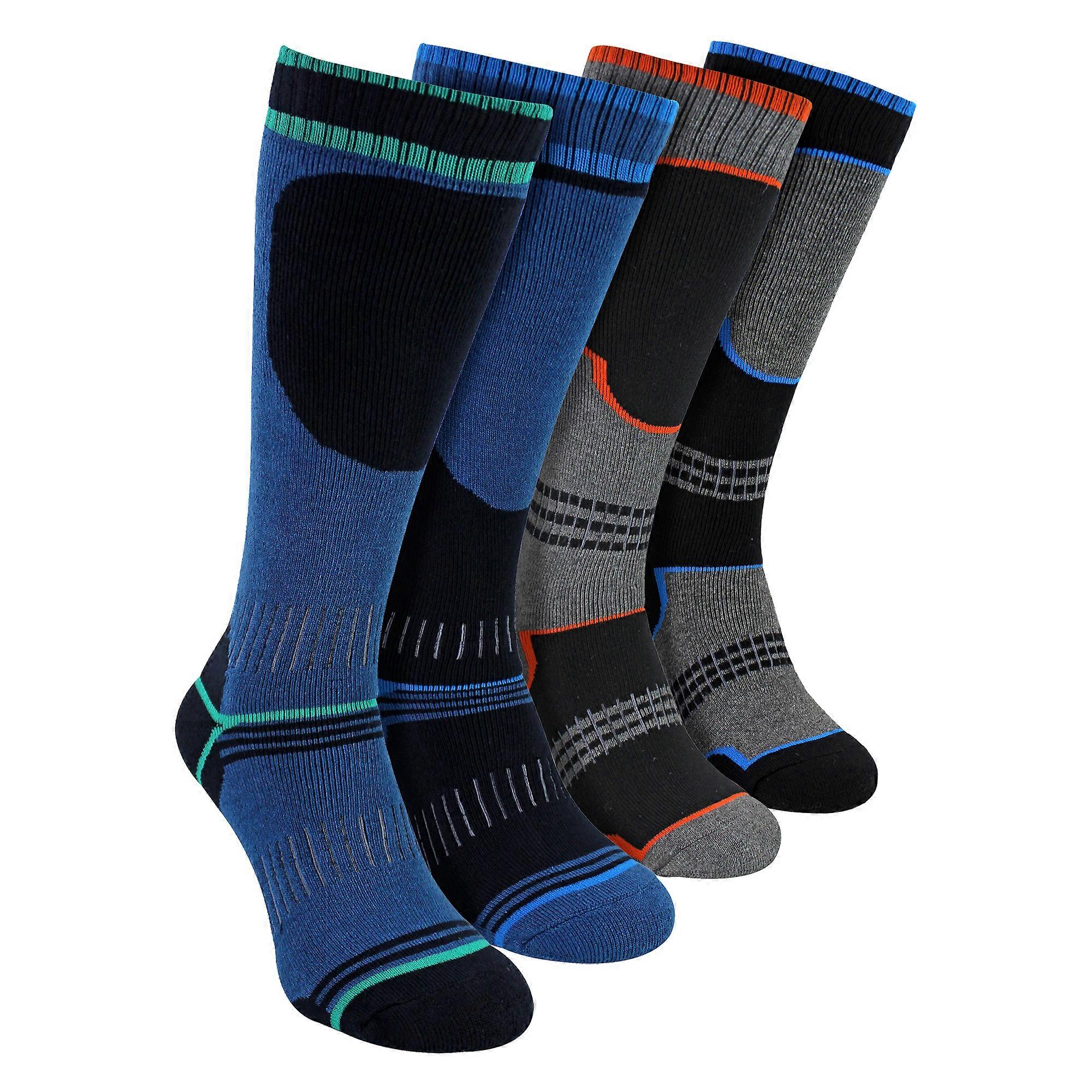 Sock Snob - 4 Pack Boys Thermal Ski Socks | Long Boot Socks