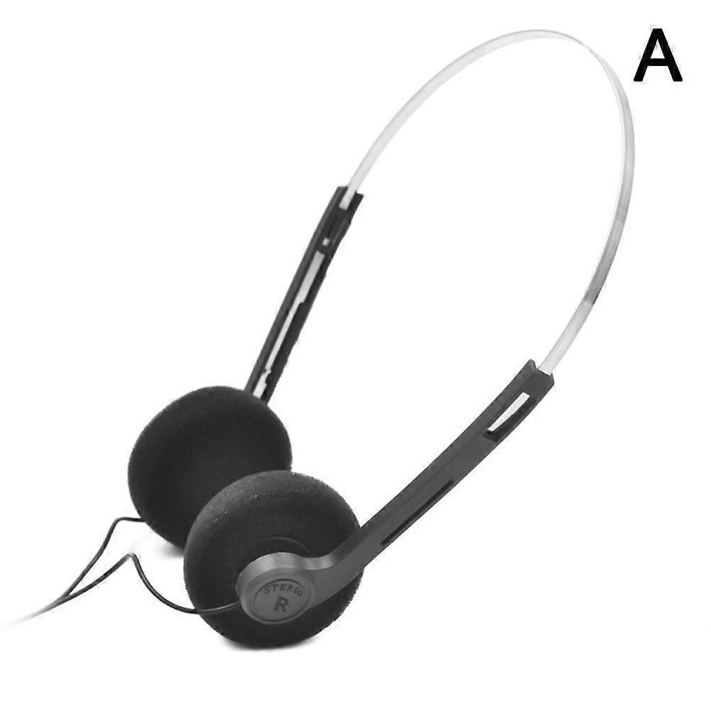 Retro Style Wired Earbuds with 3.5mm Universal Jack Plastic Built-in Headphones for Mobile Devices