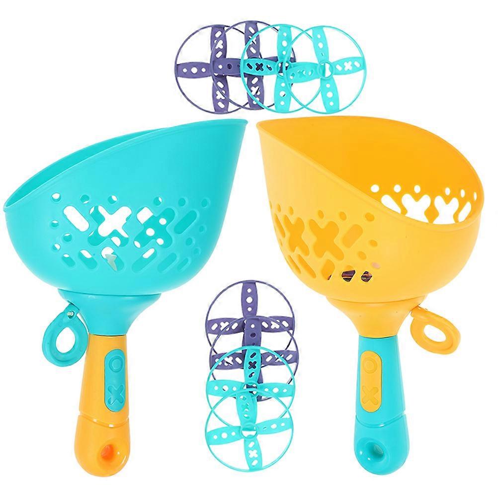 4 Sets Disc Launcher Toy Outdoor Tool Kit for Kids Encourages Outdoor Play Rectangular Shape Ideal for Garden and Park