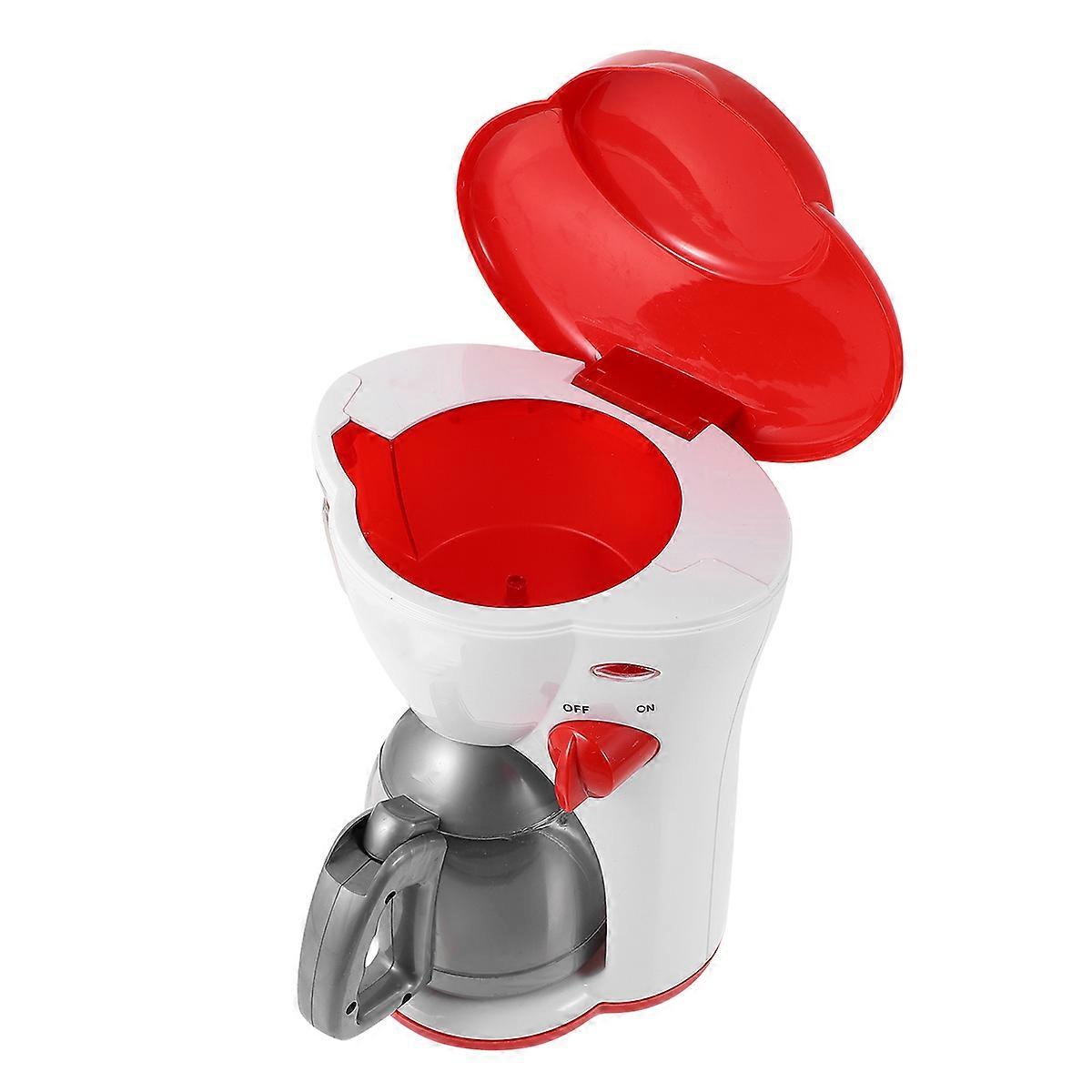 Toddler Coffee Maker Playset Simulated Coffee Machine For Home Play 16.5X12CM Red 1Pc