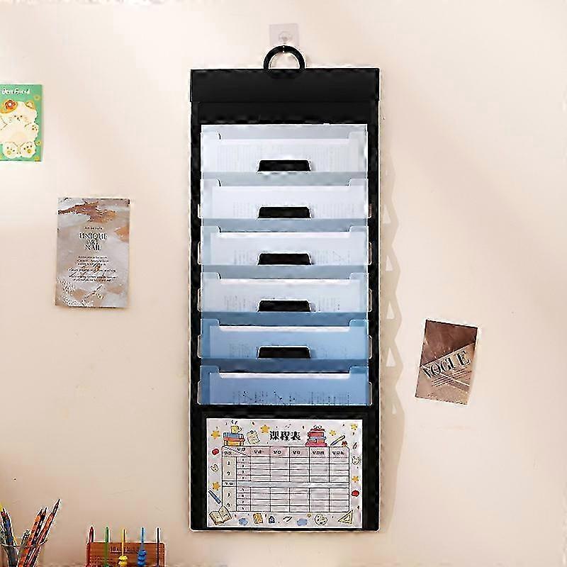 6-pocket Hanging Folder Multi-color Hanging File Organizer Removable Hanging Paper Organizer 26s