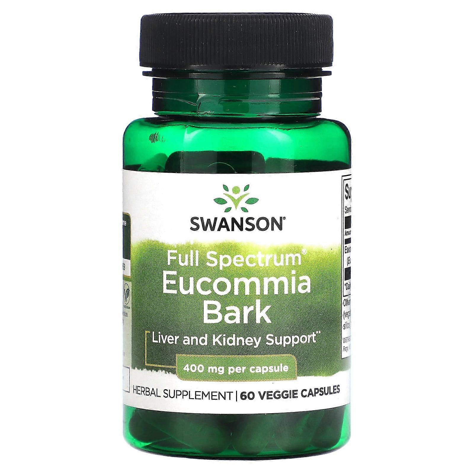 Full Spectrum Eucommia Bark, 400 mg , 60 Veggie Capsules