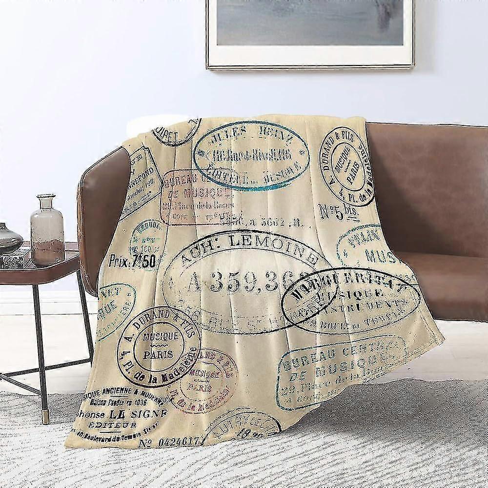 Blanket Flannel Blankets,rubber Textured Postage Mail Set Website Parchment Vintage Design Stamps Textures Nosta,throws For Sofa Fluffy Blanket Bed Th
