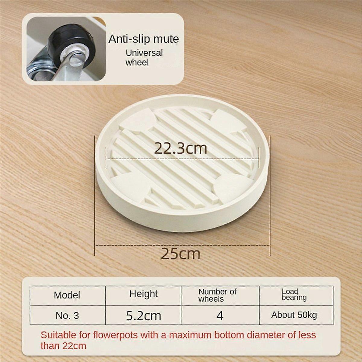 Round movable flowerpot tray with wheel B