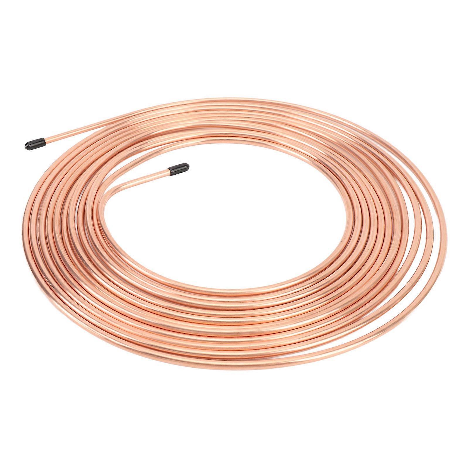 3/16inx25Ft Brake Line Tubing Kit Alloy Flexible Brake Line Replacement Coil Roll and Fitting Kit for Vehicle 
