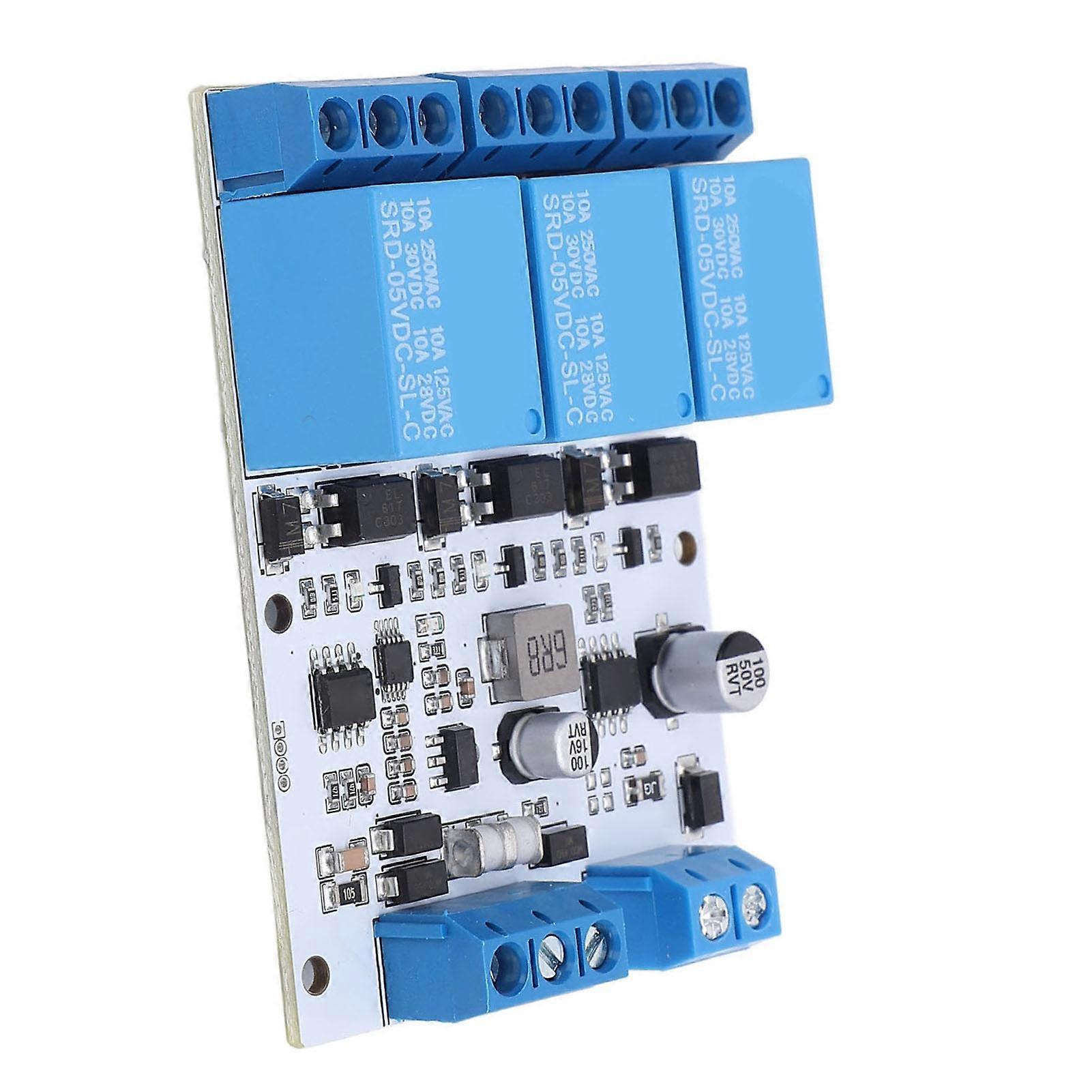 3 Channel Relay Module RS485 TTL Serial Control RTU Relay Module with Optocoupler for Automated Control Circuits 