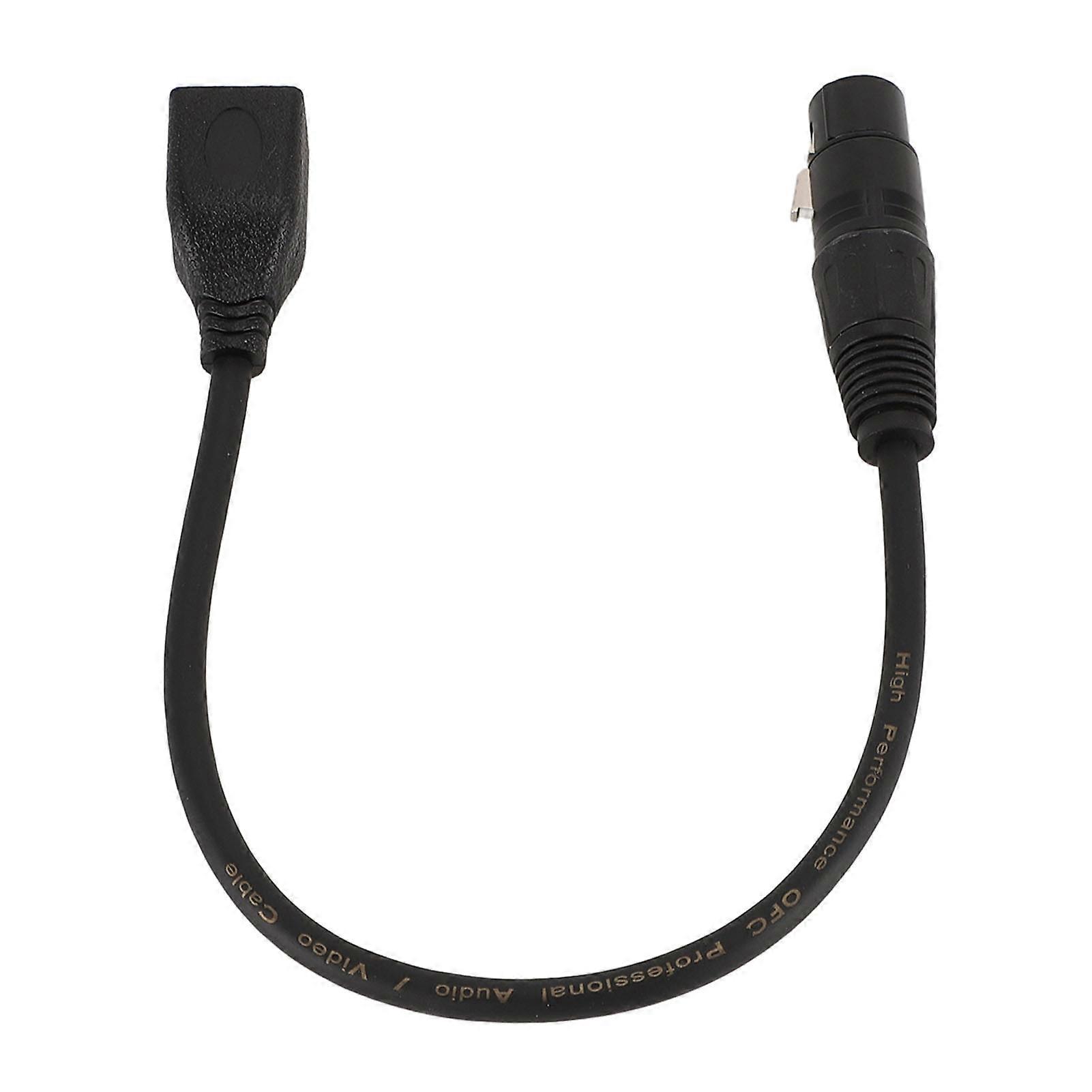 3 Pin XLR Female to RJ45 Female Cable DMX Cable for DMX‑CON Controller Series Stage Recording Studio 1ft 