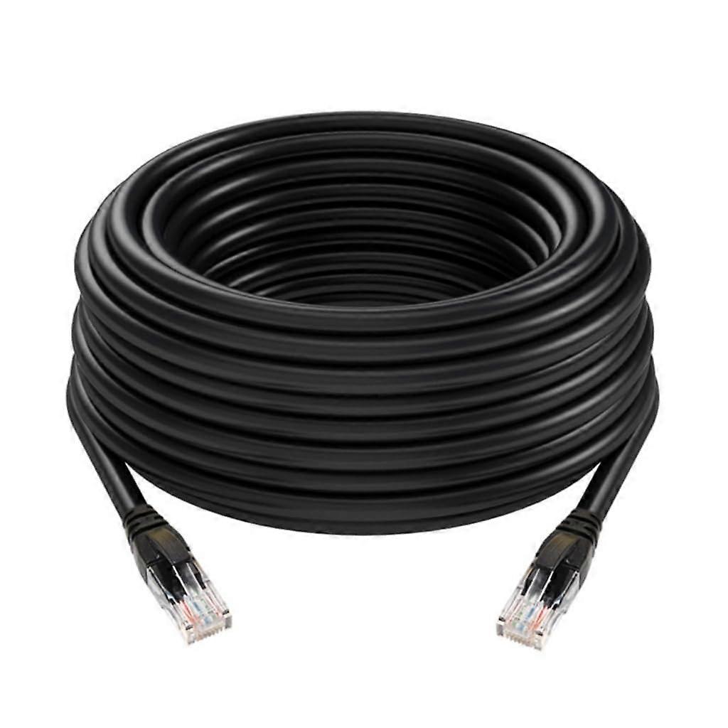 Cat6 1000Mbps Ethernet Cable 23AWG RJ45 30m Black Gigabit Networking Cable For Routers