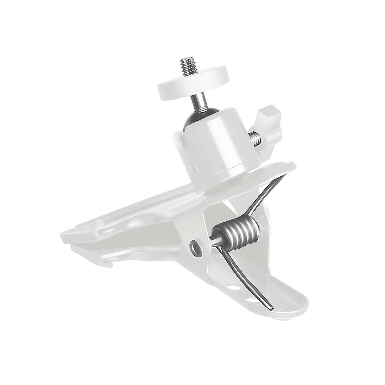 Multiple Angle Camera Bracket Easy Installation 3cm Clamping Ranges ABS Metal Design for Monitoring Devices  White