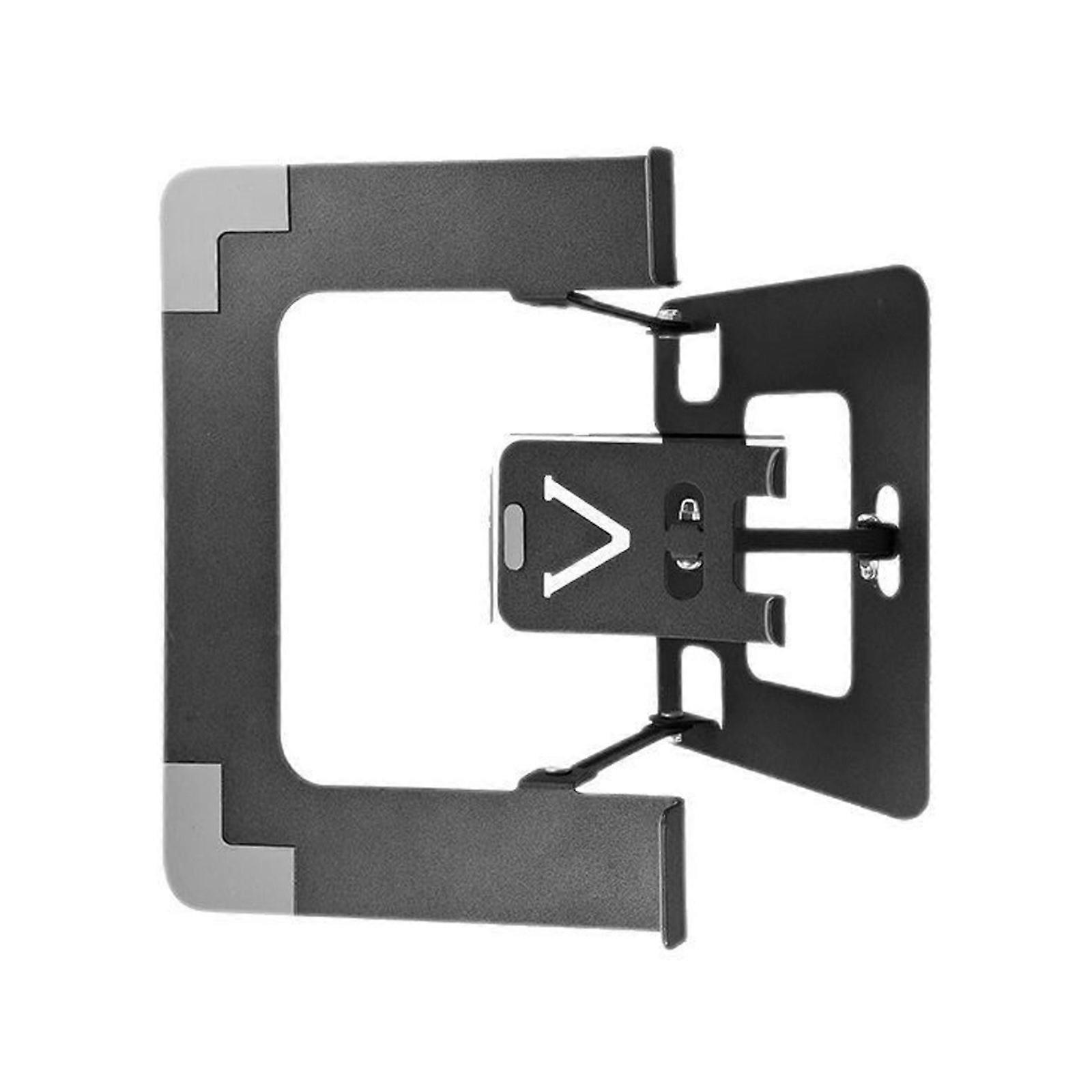 Aluminum Laptop Stand Foldable for Double Device Holder Carbon Steel Structure for 8.4-11Inch Laptops Tablets Phones Stand  Black