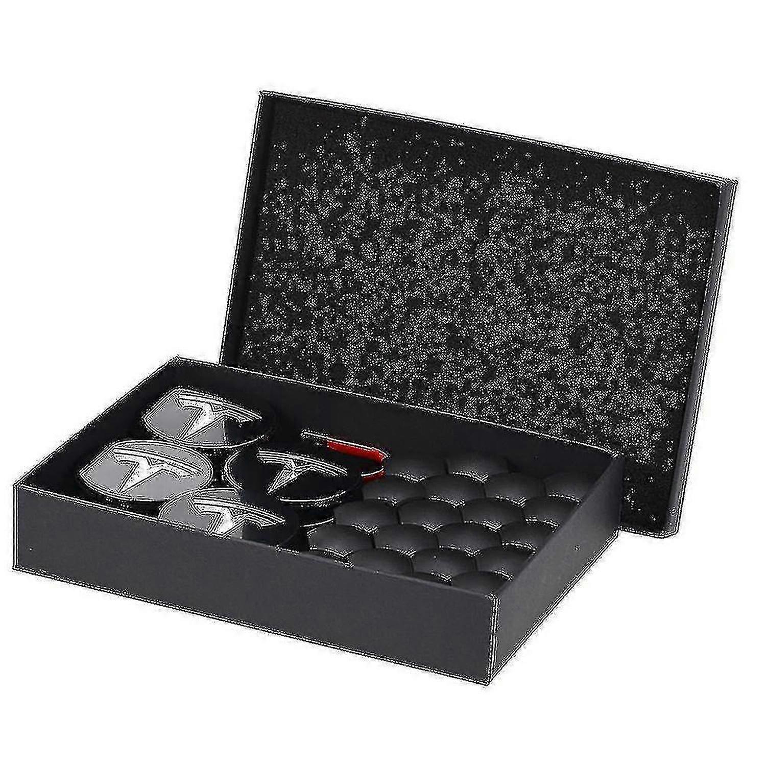 För Tesla Wheel Cap Kit Center Navkapsel Set Hjulmutterkåpa Navkåpa för Model Y Mode 3 Mode S Mode X