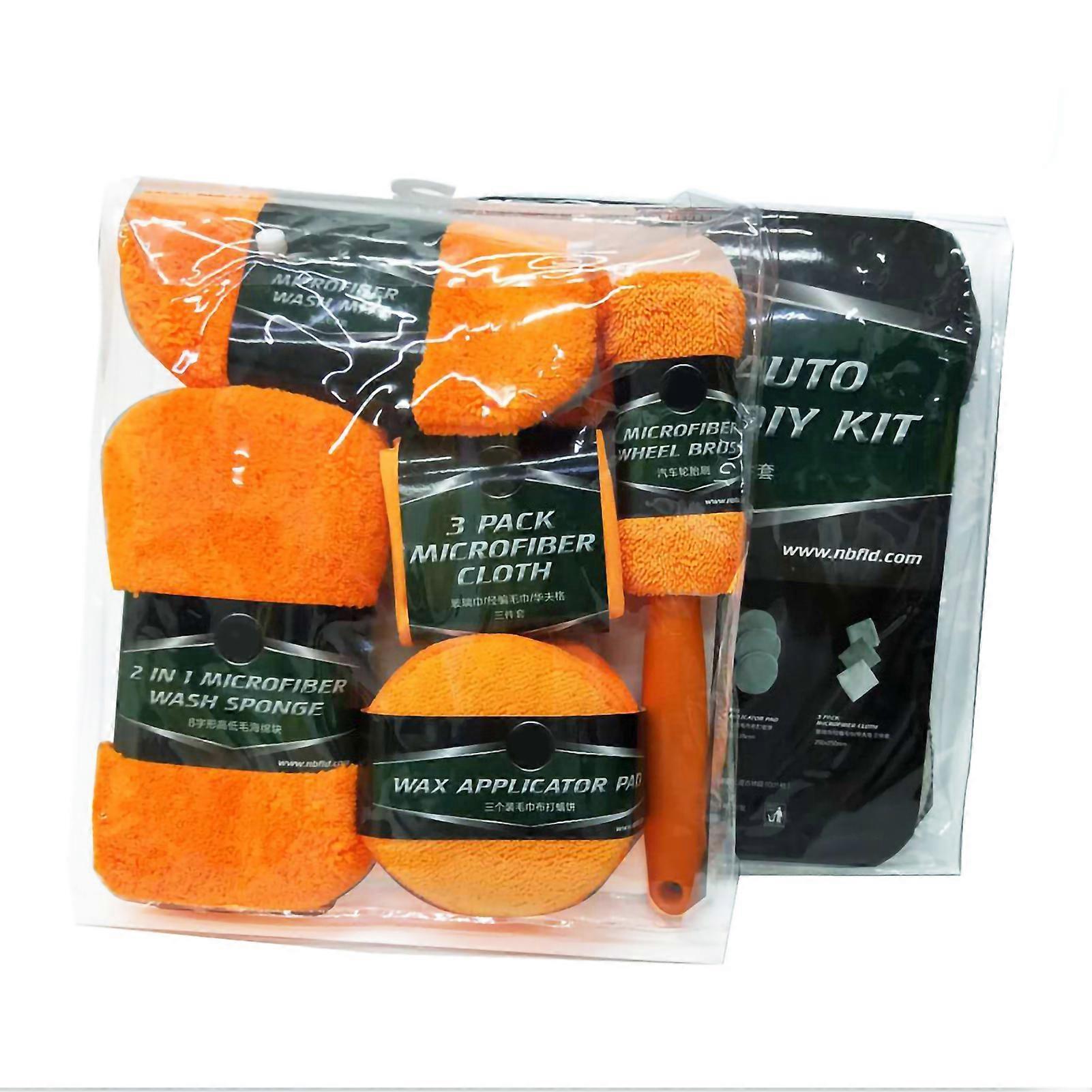 Wax pad for car maintenance with scratch-free wheel brush