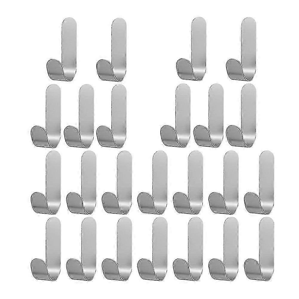 Wall Hooks Hat Hooks 24 Pack,self Adhesive Hooks No Drilling,wall Hangers Wall Hooks For Doors,clos