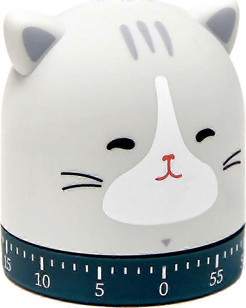 Mechanical Kitchen Timer, Christmas Holiday 60 Minute Wind Up Dial 360 Rotating Kitten Countdown Egg Reminder(form3)