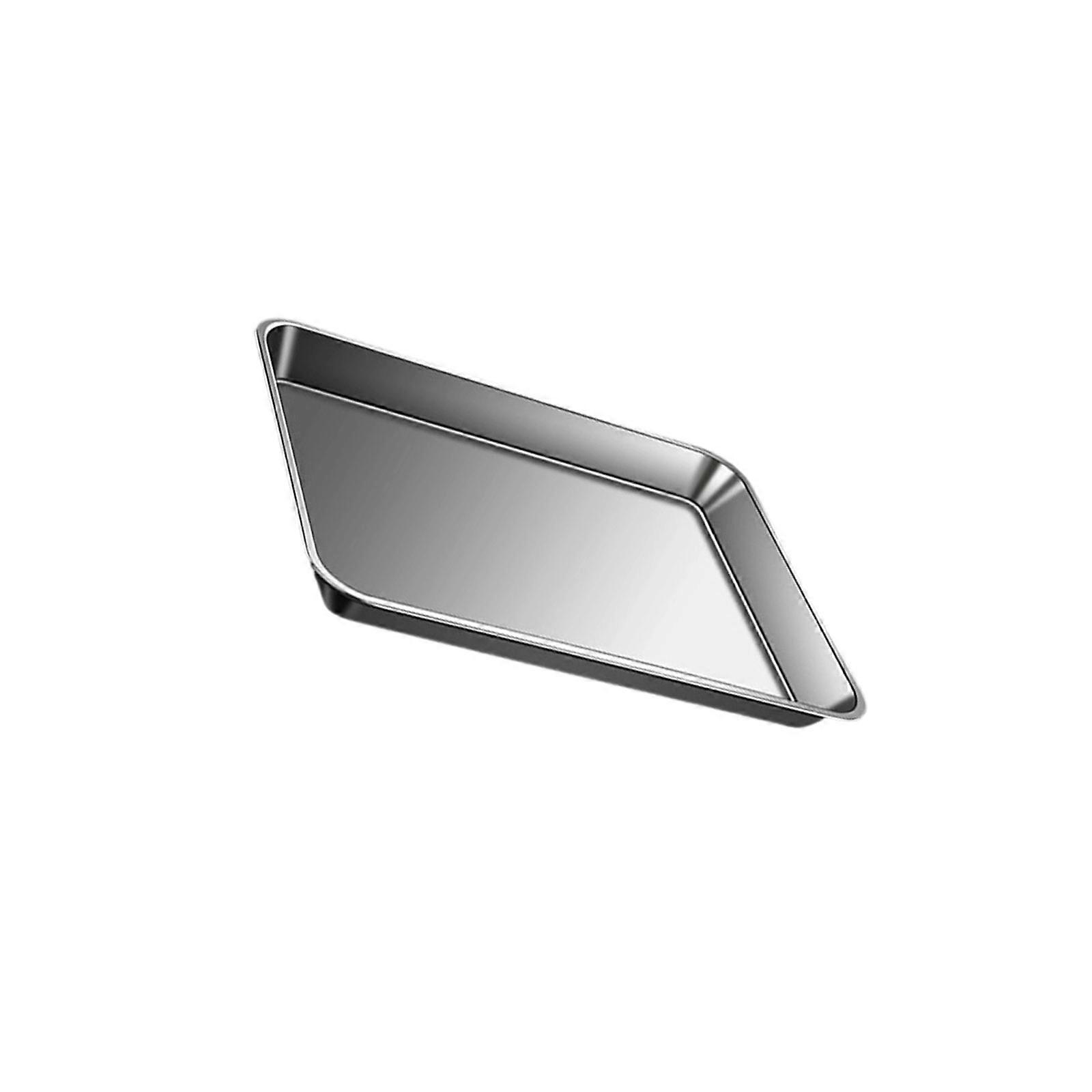 Rustproof Cookie Sheet Flat Bottom Tray Stainless Steel Flat Baking Pan For Cakes Breads And Pastries Preparation Multicolor