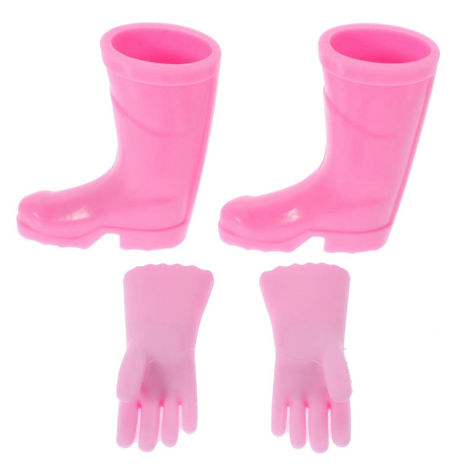 Mini Rain Boots and Gloves Diy Projects Glove-Shaped Realistic Model 1Set