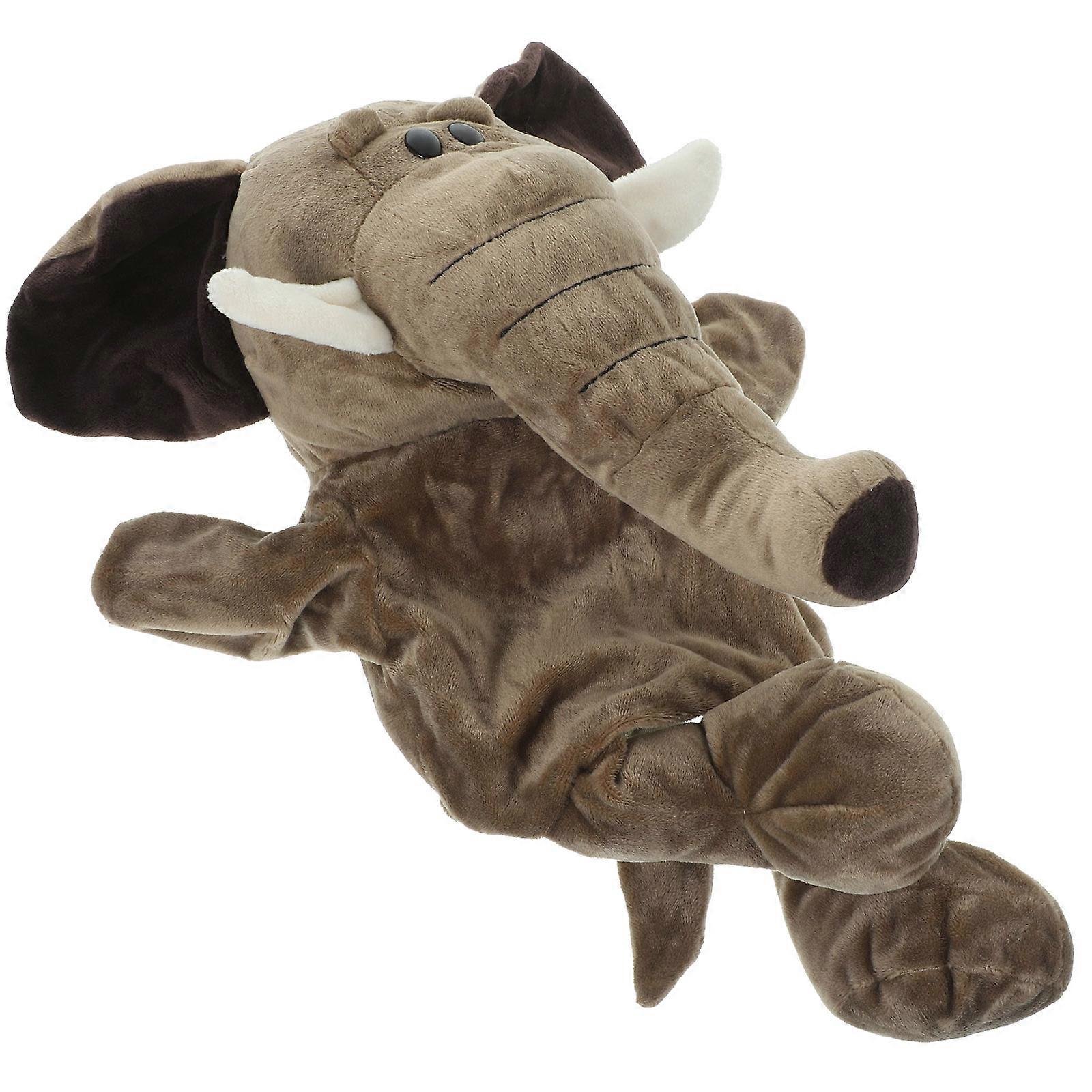 Interactive Parent Child Elephant Hand Puppet Toy for Storytelling
