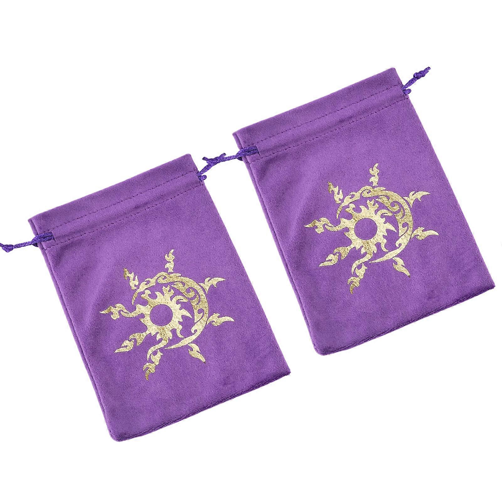 2 Pieces Premium Tarot Deck Spacious Design Secure Closure For Easy Access  Purple