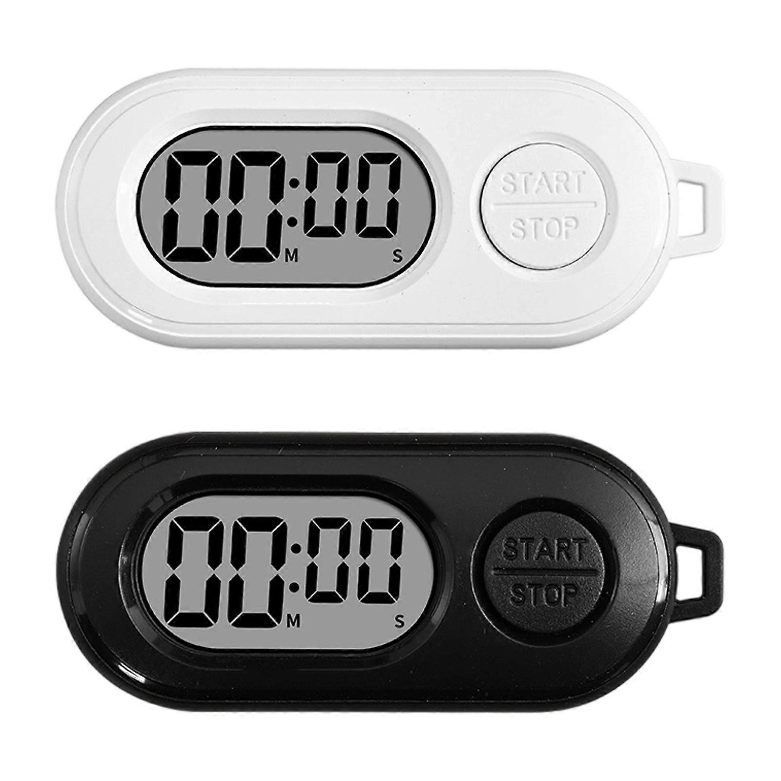 High Accuracy Mini Keychains Timers Timer Not Scratch Designs Digital Timer for Sports Cooking Outdoor Activity  White