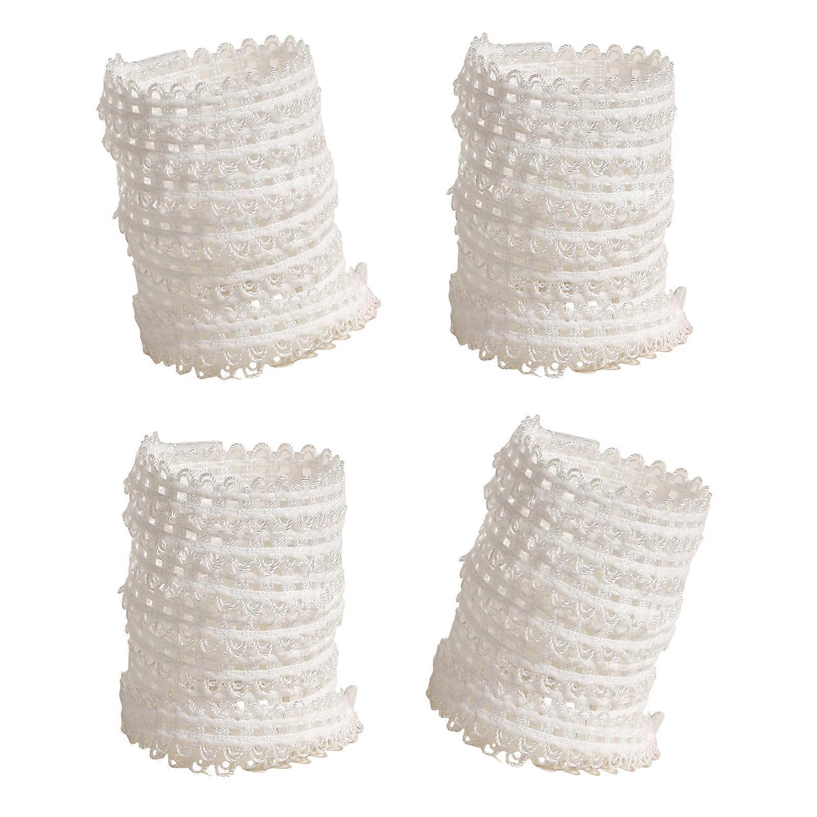 2 Pairs Reinforced Training Shoe Laces Elegant Ballet Theme Polyester Fibers Lace Shoe Strings Replacement For Daily Use  White