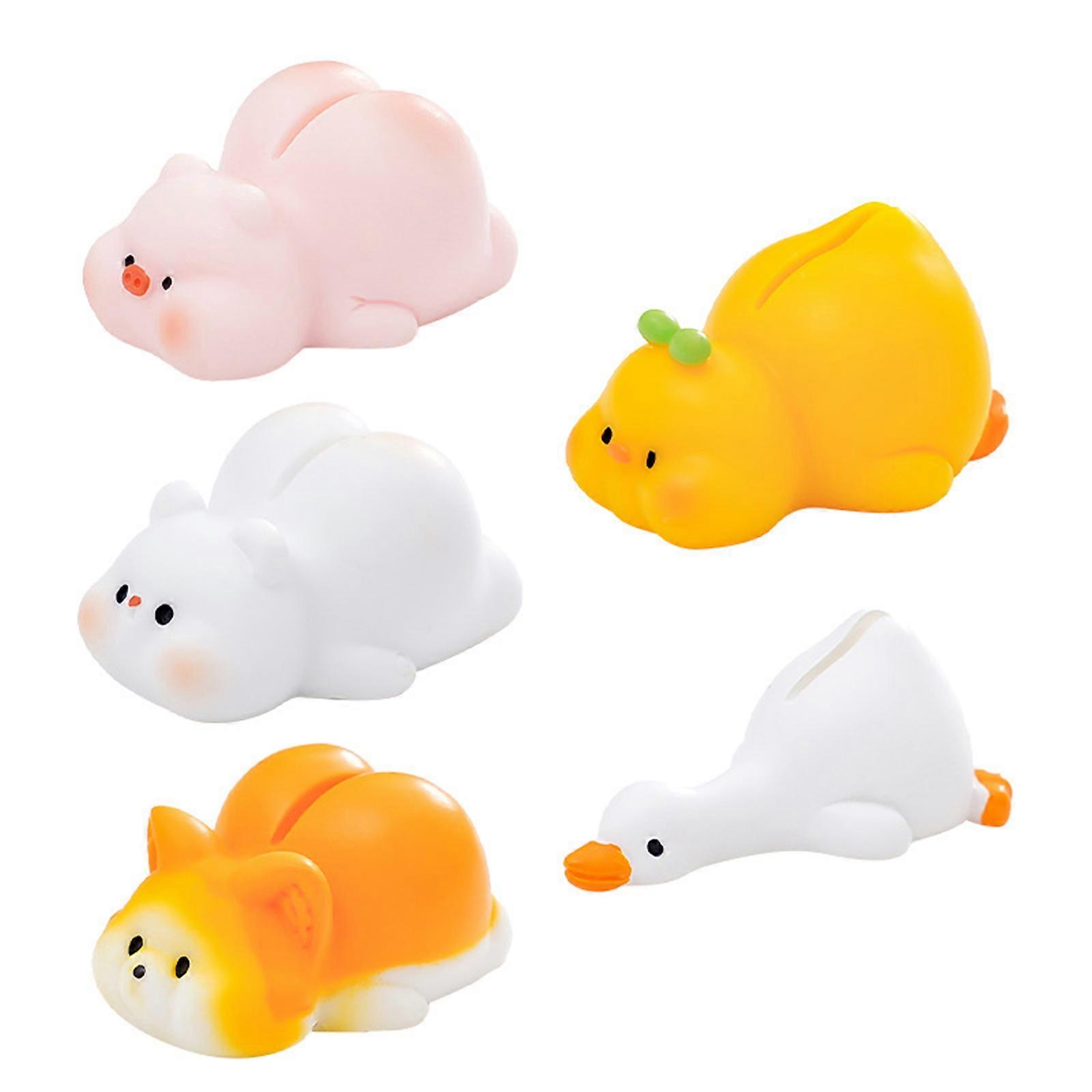 5Pcs Desktop Card Stand Animal Resin Memos Note Photo Display Holders for Wedding Party Table Number and Name Card Multicolor