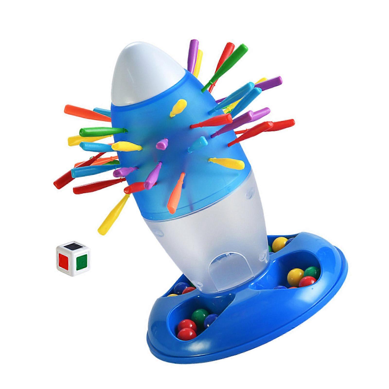 Safe Plastic Rockets Pull Stick Balancing Game Toy For Children To Boost Hand Eye Coordination And Logical Thinking Skill Multicolor